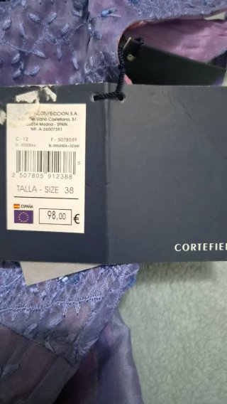 Vestido Cortefiel Morado Talla M