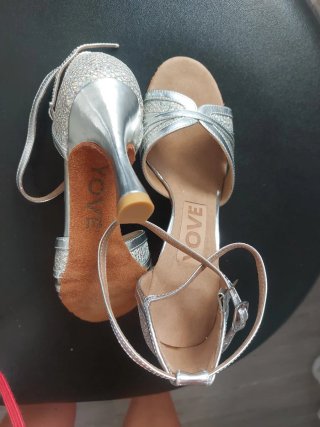 Zapatos de baile plateados YOVE 8cm