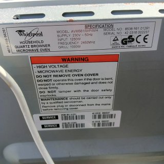Microondas Whirlpool Blanco