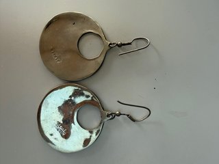 Pendientes Aro Plata y Azul
