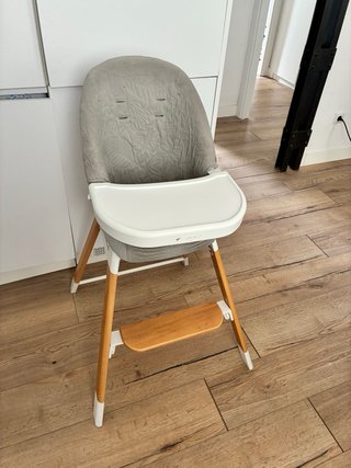 Trona Jane Blanca y Madera. Multifunción