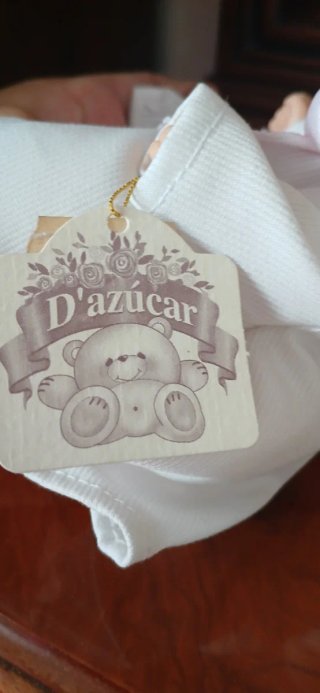 Muñeco D'azucar Bebé con Vestido Blanco