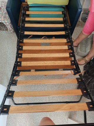 Sofá Cama Individual Piel Sintética Azul