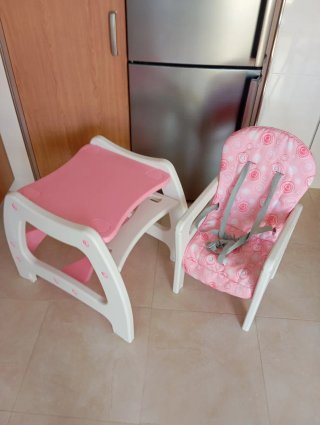 Trona para niña rosa