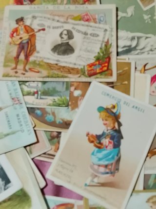 Colección 60 tarjetas antiguas comercios