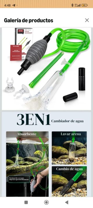 Limpiafondos Sifonador Acuario BT-600