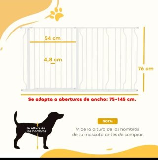 Barrera extensible blanca para perros/bebés