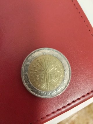 Moneda 20 céntimos Euro con defectos