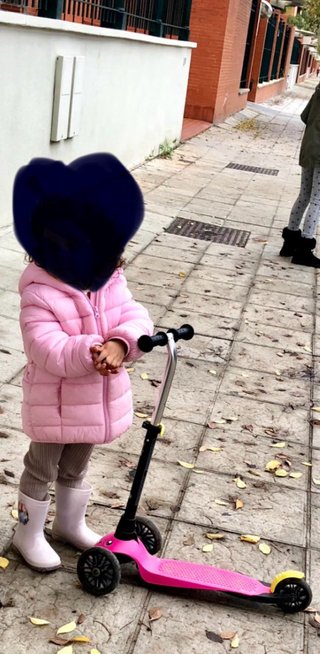 Patinete infantil rosa 3 ruedas