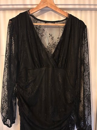 Vestido de fiesta negro encaje sin estrenar