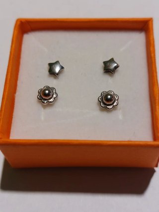 Pendientes pequeños plata ley