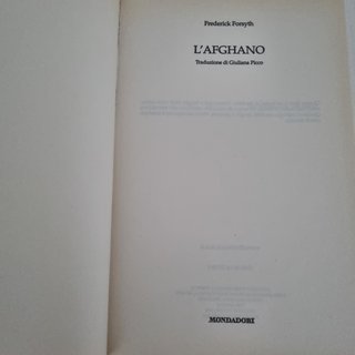 Frederick Forsyth L'afghano thriller