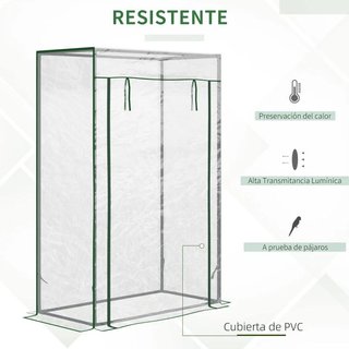 Invernadero Jardín 100x50x150cm Puerta Enrollable
