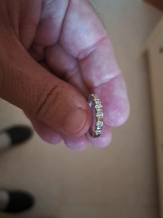 Anillo Oro Blanco 18K Diamantes