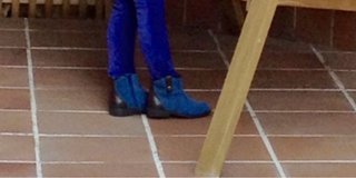 Botines de ante azul marca Conguitos Talla 29