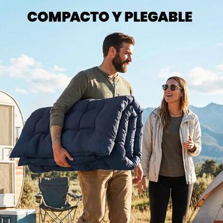 Esterilla Camping Plegable Antideslizante Gris