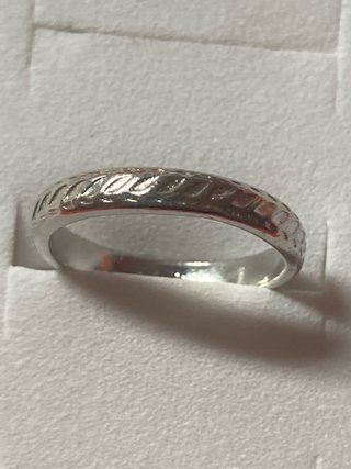 Anillo de acero plateado 16mm