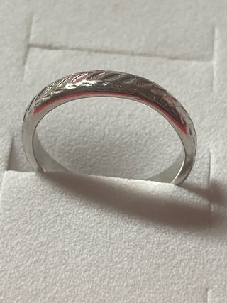 Anillo de acero plateado 16mm