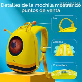 AOMIUN Mochila LED Impermeable Personalizable