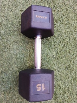Pareja mancuernas/dumbell Ziva pesa hexagonal 15kg