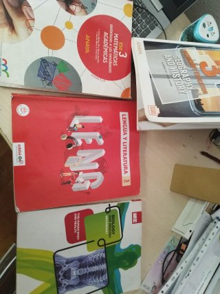 Libros 3 eso Matemáticas, Geografía, Biología