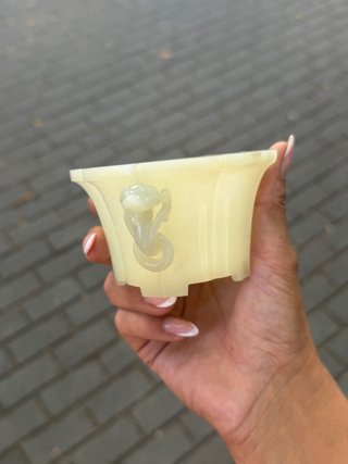 Copa de Jade Pálido - Estilo Chino