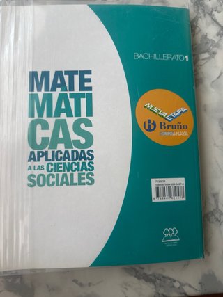 Matemáticas aplicadas a las ciencias sociales, ...