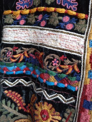 Kimono Zara Talla M/S Bordado Negro Multicolor
