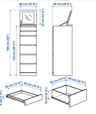 Cómoda Malm Ikea Madera