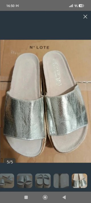 Sandalias plateadas con plataforma