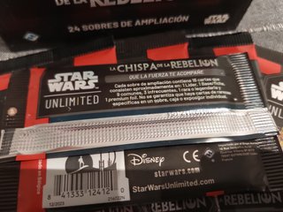 5 Sobres Star Wars Unlimited Chispa de la Rebelión