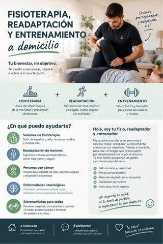 FISIOTERAPIA Y ENTRENAMIENTO A DOMICILIO