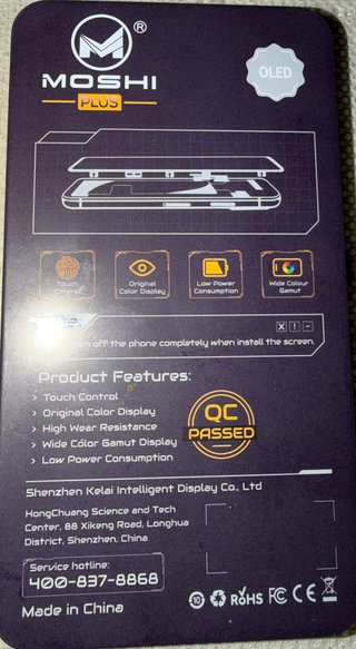 Pantalla Moshi OLED iPhone 15 Pro