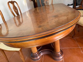 Mesa comedor y 6 sillas madera