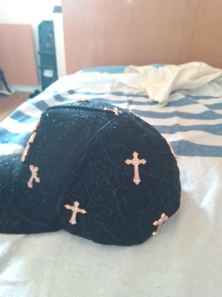 Gorra NY Negra con Cruces y Diamantes reales