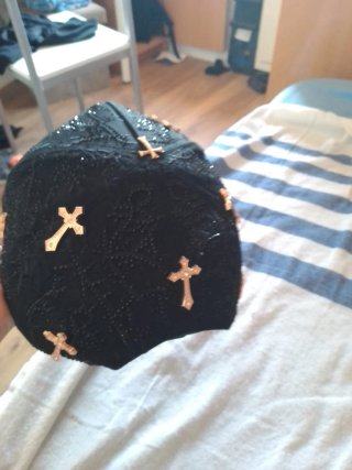 Gorra NY Negra con Cruces y Diamantes reales