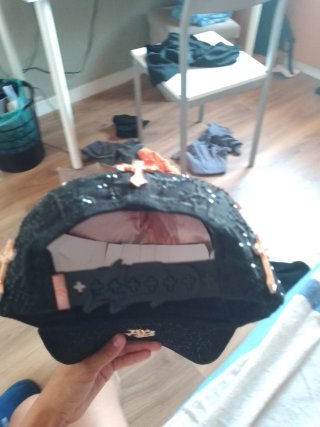 Gorra NY Negra con Cruces y Diamantes reales