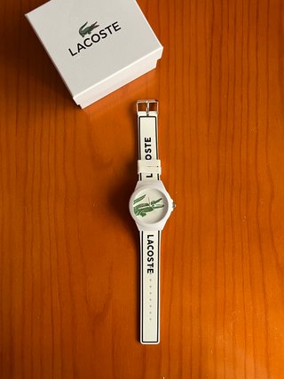 Reloj Lacoste Blanco con Cocodrilo Verde
