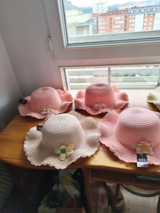 6 Sombreros de Paja para Niña