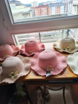 6 Sombreros de Paja para Niña