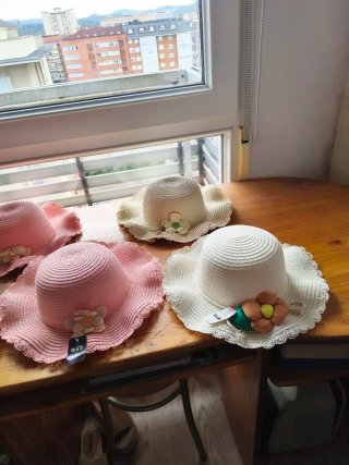 6 Sombreros de Paja para Niña