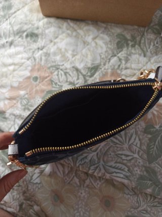 Bolso Mini Denim Coach Azul y Dorado