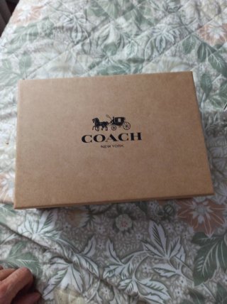Bolso Mini Denim Coach Azul y Dorado