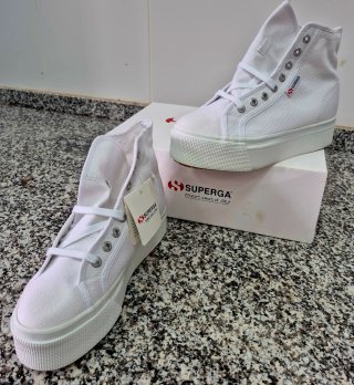 Zapatillas Superga Blancas Mujer Talla 38.