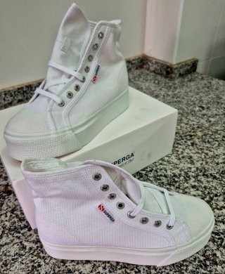 Zapatillas Superga Blancas Mujer Talla 38.
