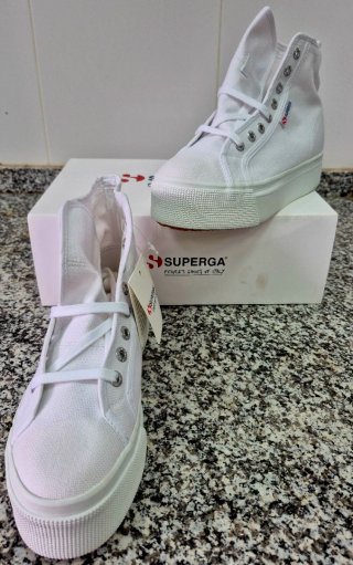Zapatillas Superga Blancas Mujer Talla 38.
