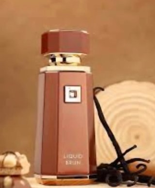 Perfume Liquid Brun Marrón y Dorado