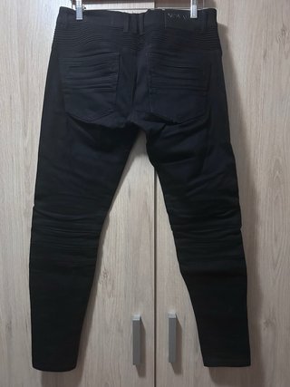Pantalón Vaquero Negro Moto