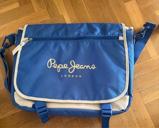 Bolso Pepe Jeans Azul y Blanco