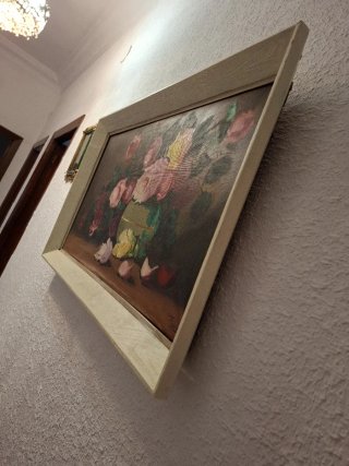 Cuadro Flores Pintado a Mano